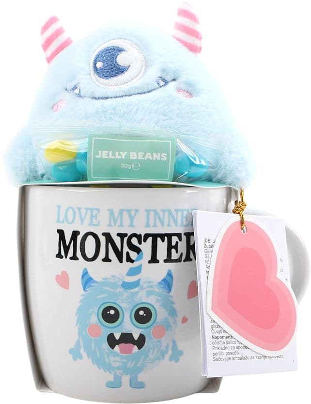 DOLCE VITA GIFTS Tasse mit Plüsch und Jelly Beans