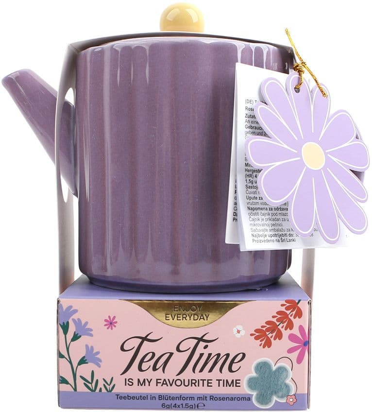 DOLCE VITA GIFTS Teekanne mit Teebeutel in Blütenform