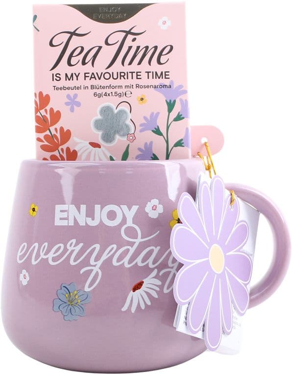 DOLCE VITA GIFTS Mug mit Teebeutel in Blütenform