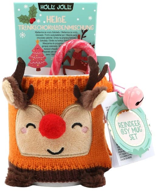 DOLCE VITA GIFTS Tasse & Trinkschokoladenmischung Rentier Geschenkpackung
