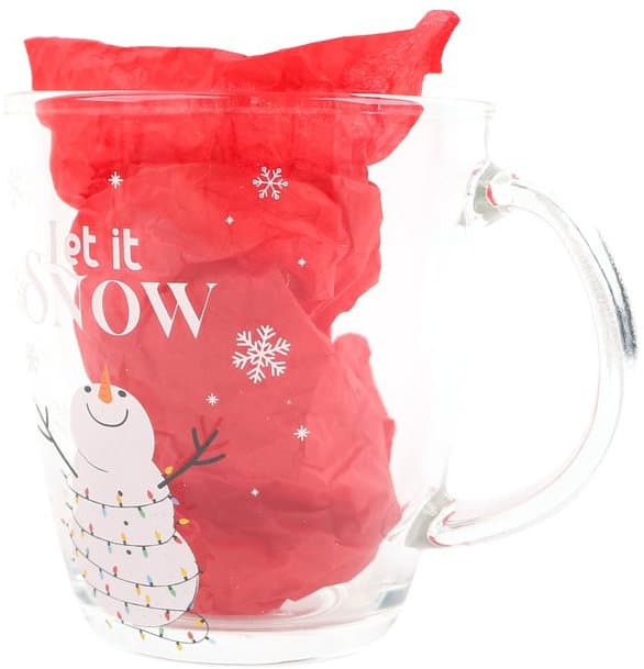DOLCE VITA GIFTS Glas & Trinkschokoladenmischung Let it snow Geschenkpackung