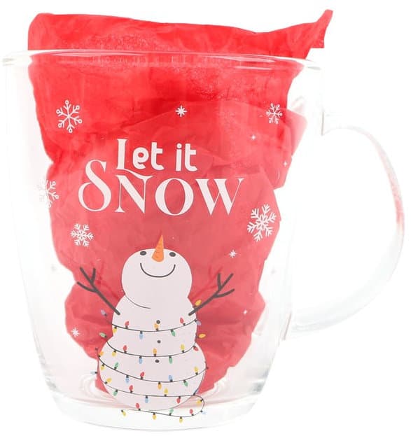 DOLCE VITA GIFTS Glas & Trinkschokoladenmischung Let it snow Geschenkpackung