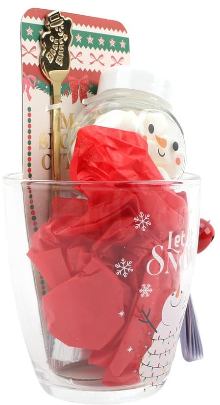 DOLCE VITA GIFTS Glas & Trinkschokoladenmischung Let it snow Geschenkpackung
