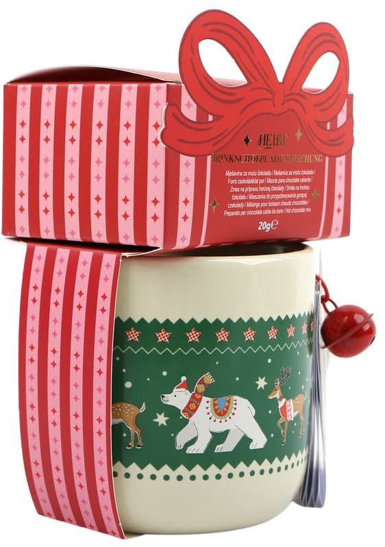 DOLCE VITA GIFTS Tasse & Trinkschokoladenmischung Polar Bear Geschenkpackung