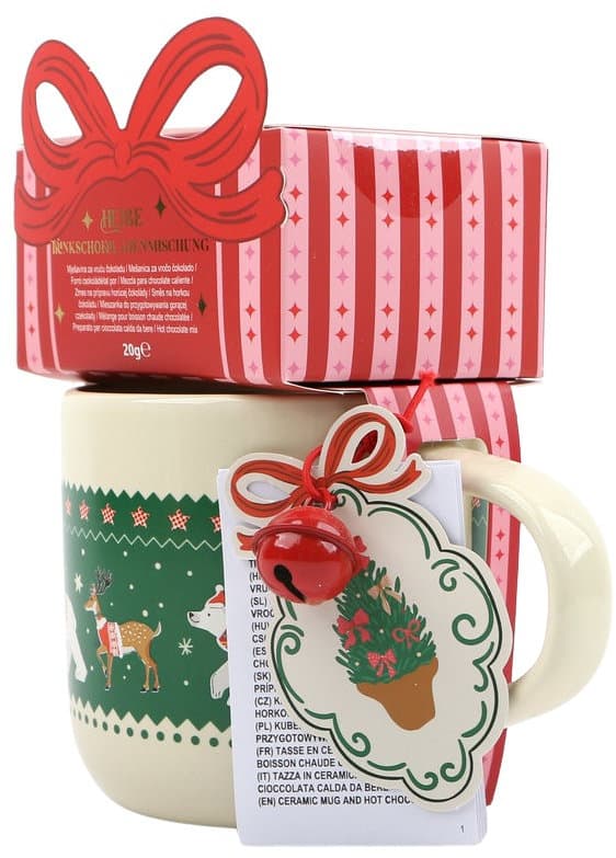 DOLCE VITA GIFTS Tasse & Trinkschokoladenmischung Polar Bear Geschenkpackung