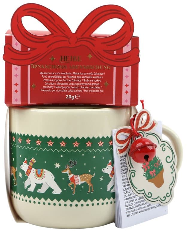 DOLCE VITA GIFTS Tasse & Trinkschokoladenmischung Polar Bear Geschenkpackung