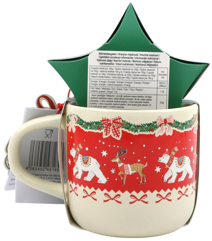 DOLCE VITA GIFTS Tasse & Trinkschokoladenmischung Polar Bear Geschenkpackung