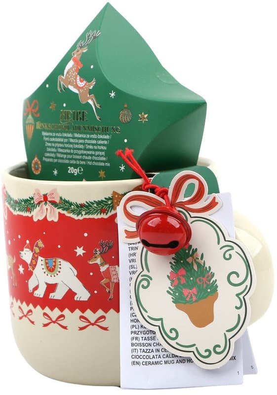 DOLCE VITA GIFTS Tasse & Trinkschokoladenmischung Polar Bear Geschenkpackung