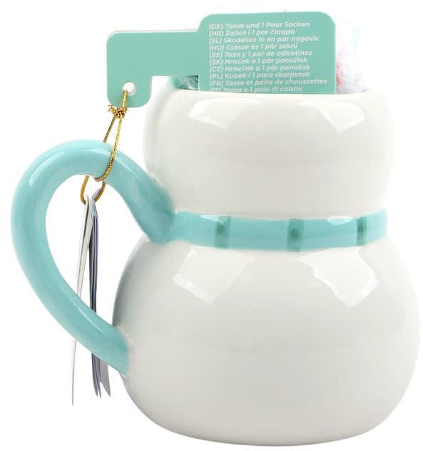 DOLCE VITA GIFTS Tasse & Socken Snowman Geschenkpackung