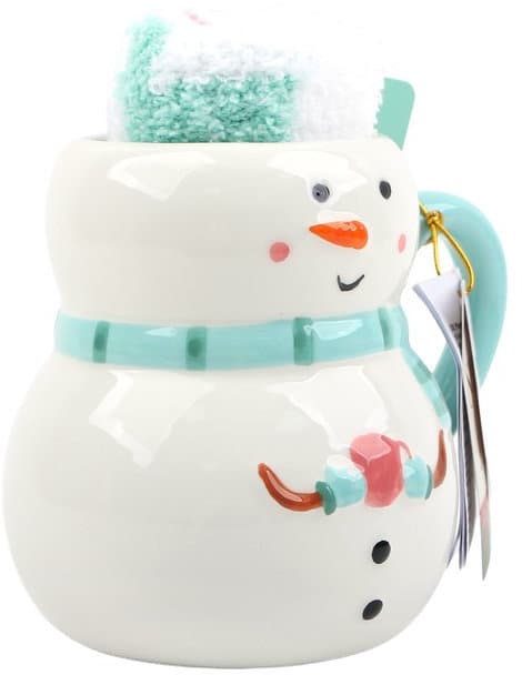 DOLCE VITA GIFTS Tasse & Socken Snowman Geschenkpackung