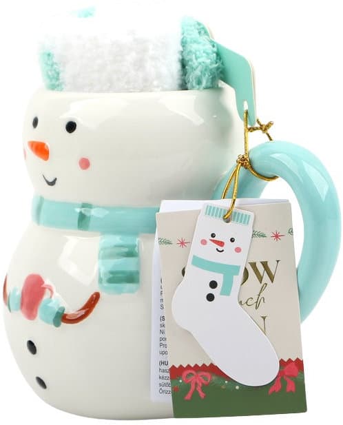 DOLCE VITA GIFTS Tasse & Socken Snowman Geschenkpackung