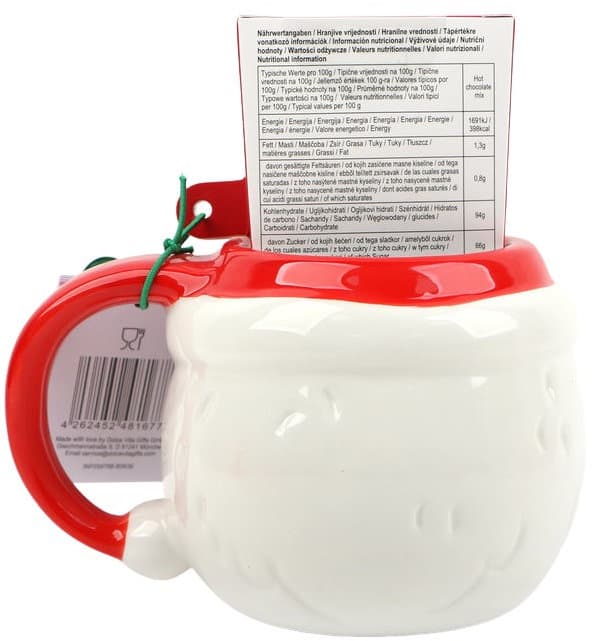 DOLCE VITA GIFTS Tasse & Trinkschokoladenmischung Cute Santa Geschenkpackung