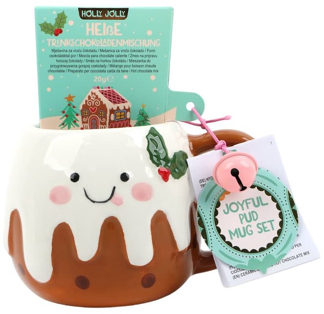 DOLCE VITA GIFTS Tasse & Trinkschokoladenmischung Joyful Geschenkpackung