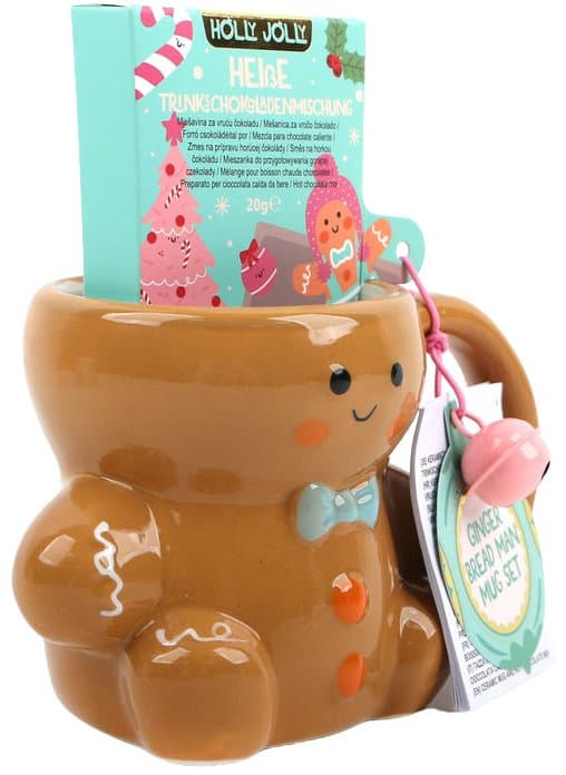 DOLCE VITA GIFTS Tasse & Trinkschokoladenmischung Lebkuchenmann Geschenkpackung