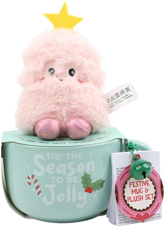 DOLCE VITA GIFTS Tasse & Plüschtier Festive Geschenkpackung