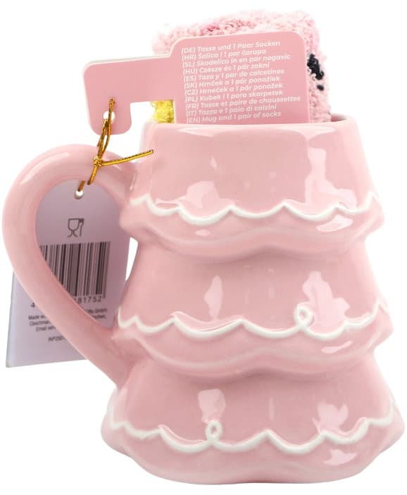 DOLCE VITA GIFTS Tasse & Socken Pinktree Geschenkpackung