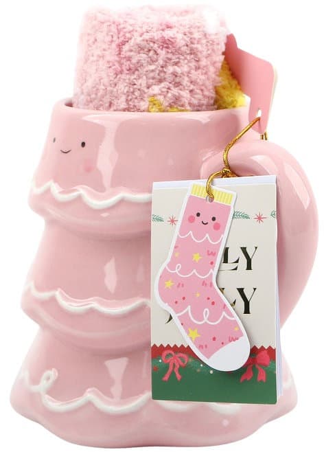 DOLCE VITA GIFTS Tasse & Socken Pinktree Geschenkpackung