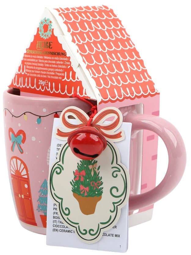 DOLCE VITA GIFTS Tasse & Trinkschokoladenmischung Sweet House Geschenkpackung