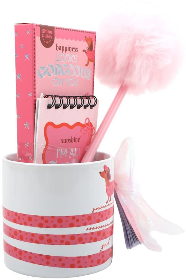DOLCE VITA GIFTS Tasse & Notizbuch mit Stift Geschenkpackung
