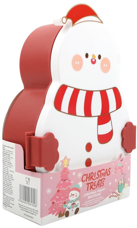 DOLCE VITA GIFTS Lunchbox & Trinkschokoladenmischung Snowman Geschenkpackung