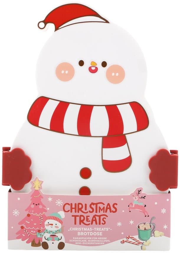 DOLCE VITA GIFTS Lunchbox & Trinkschokoladenmischung Snowman Geschenkpackung