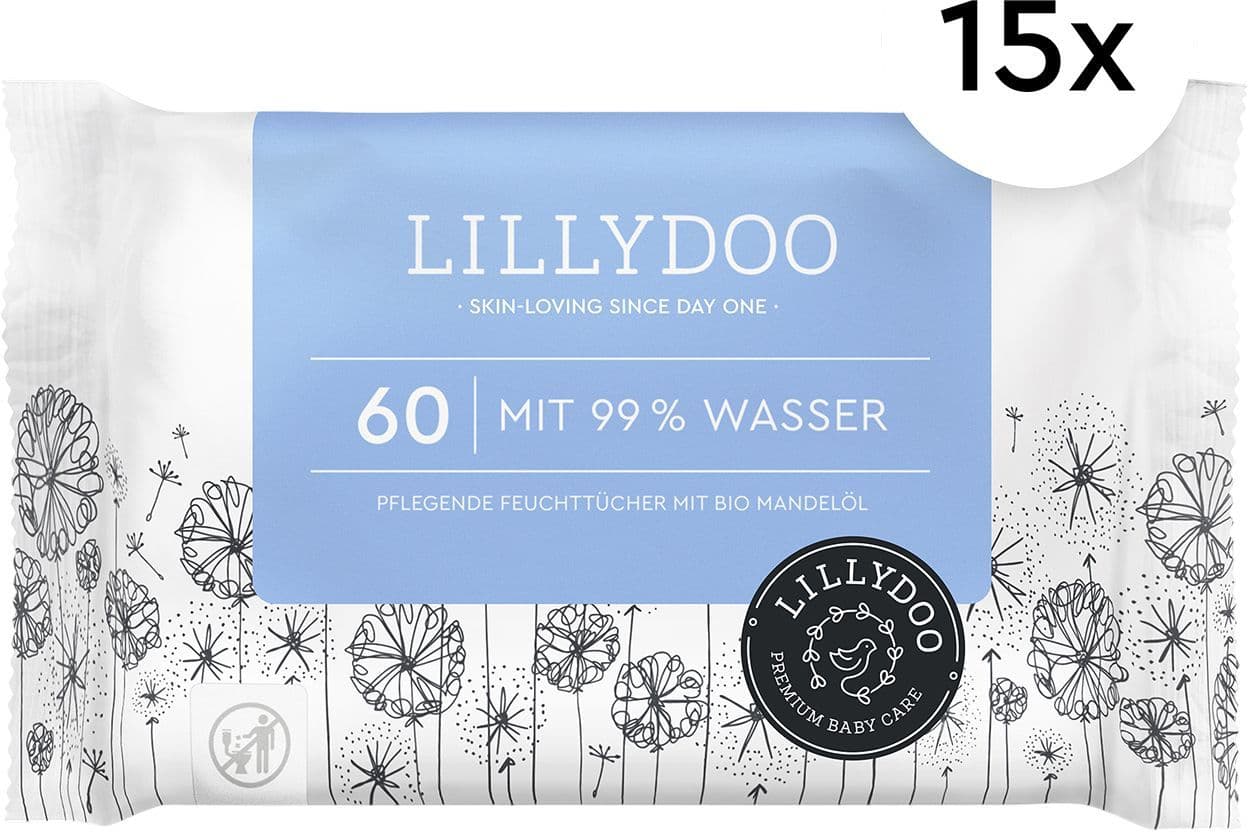  LILLYDOO Feuchttücher mit 99 % Wasser