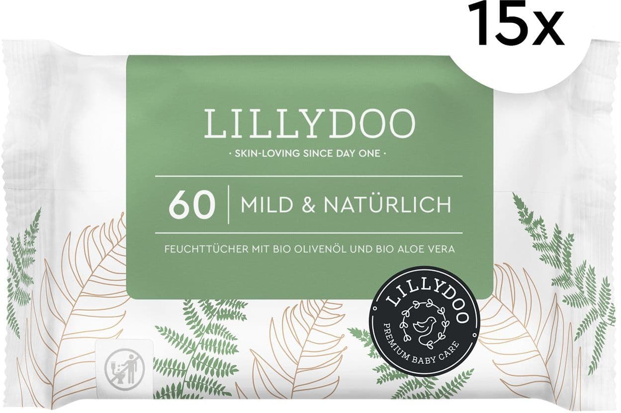  LILLYDOO Feuchttücher Mild & Natürlich