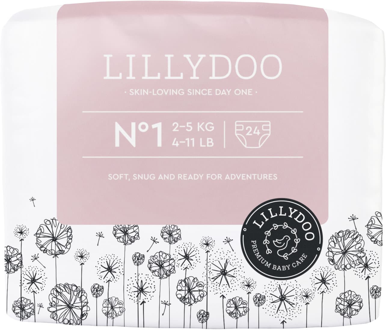 LILLYDOO Windeln Größe 1, 2-5 kg