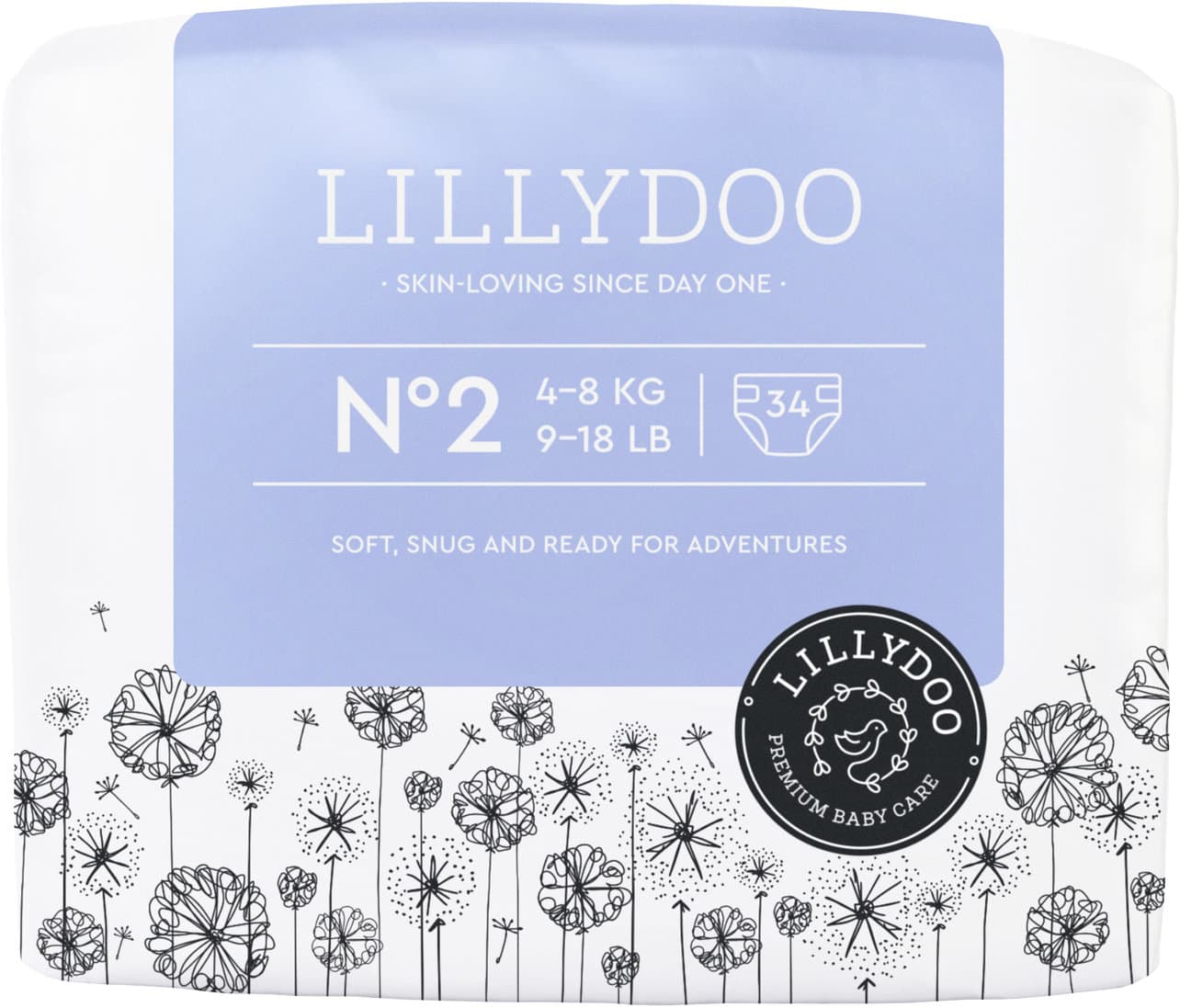 LILLYDOO Windeln Größe 2, 4-8 kg