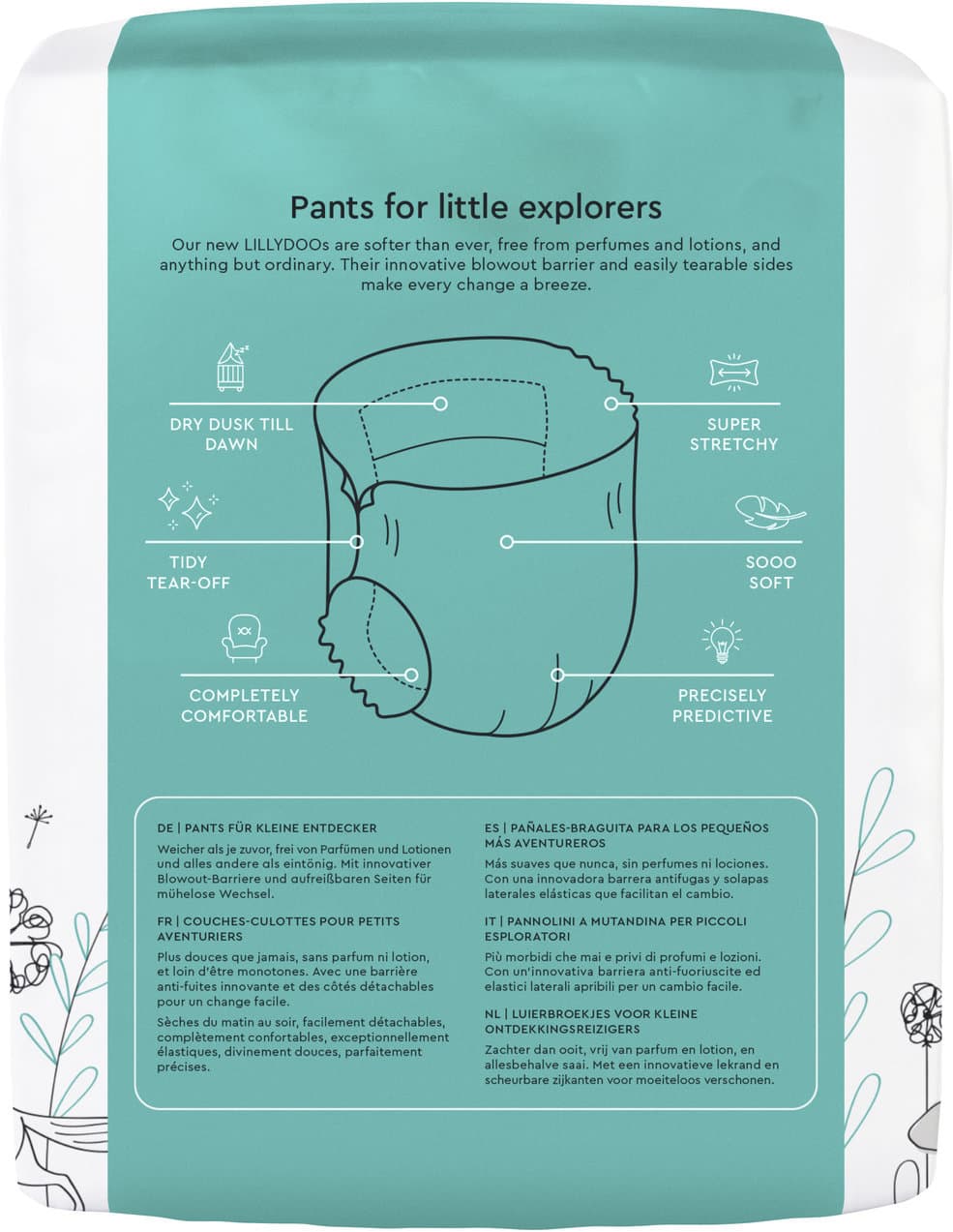 LILLYDOO Hautfreundliche Pants, Größe 4 (9-14 kg), Monatsbox