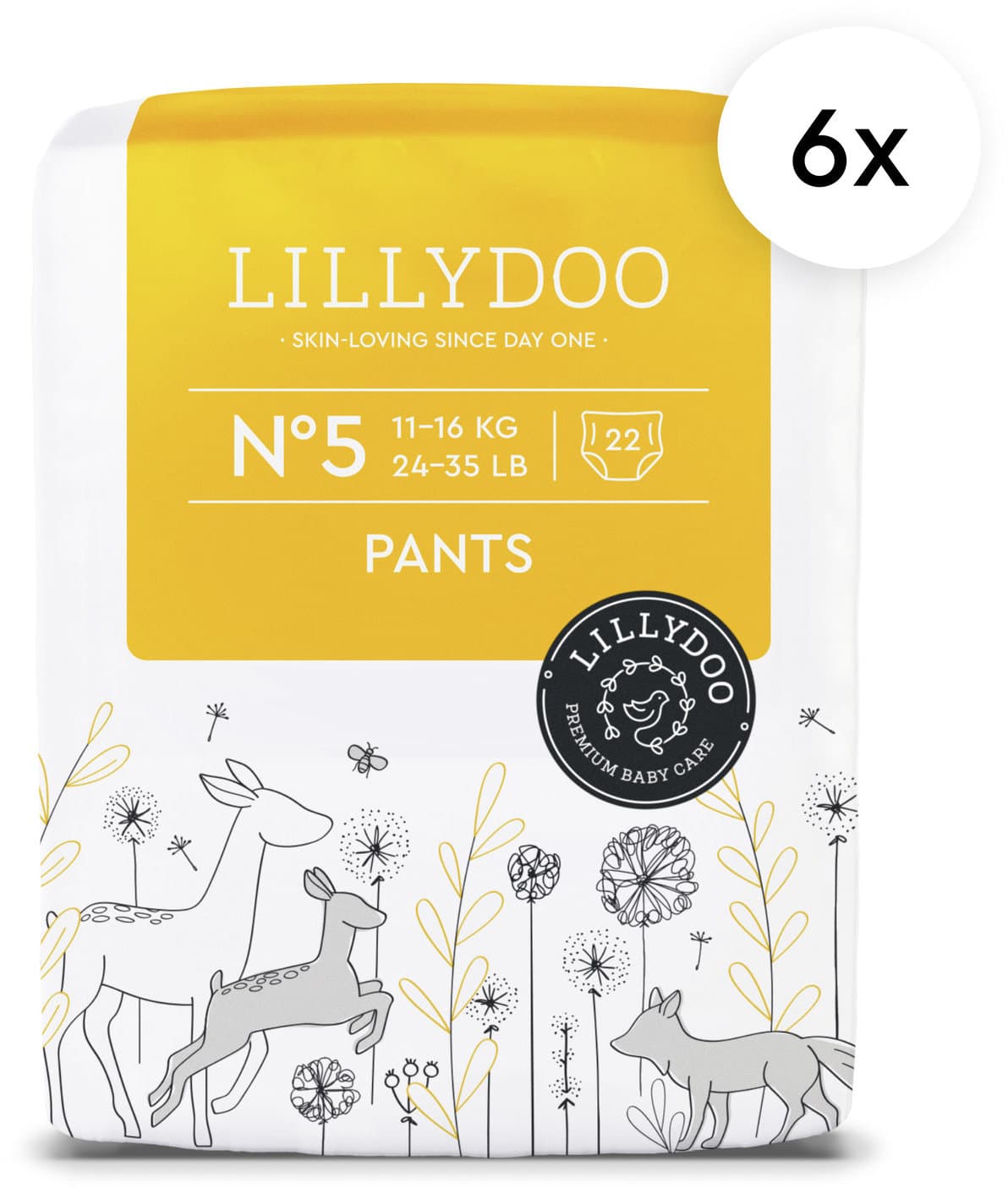 LILLYDOO Hautfreundliche Pants, Größe 5 (11-16 kg), Monatsbox