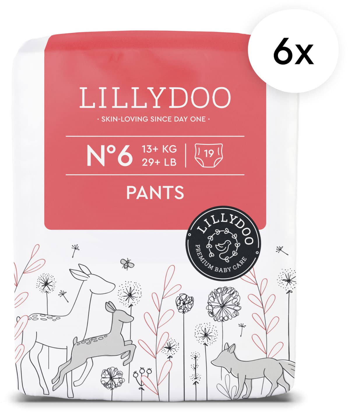 LILLYDOO Hautfreundliche Pants, Größe 6 (13+ kg), Monatsbox