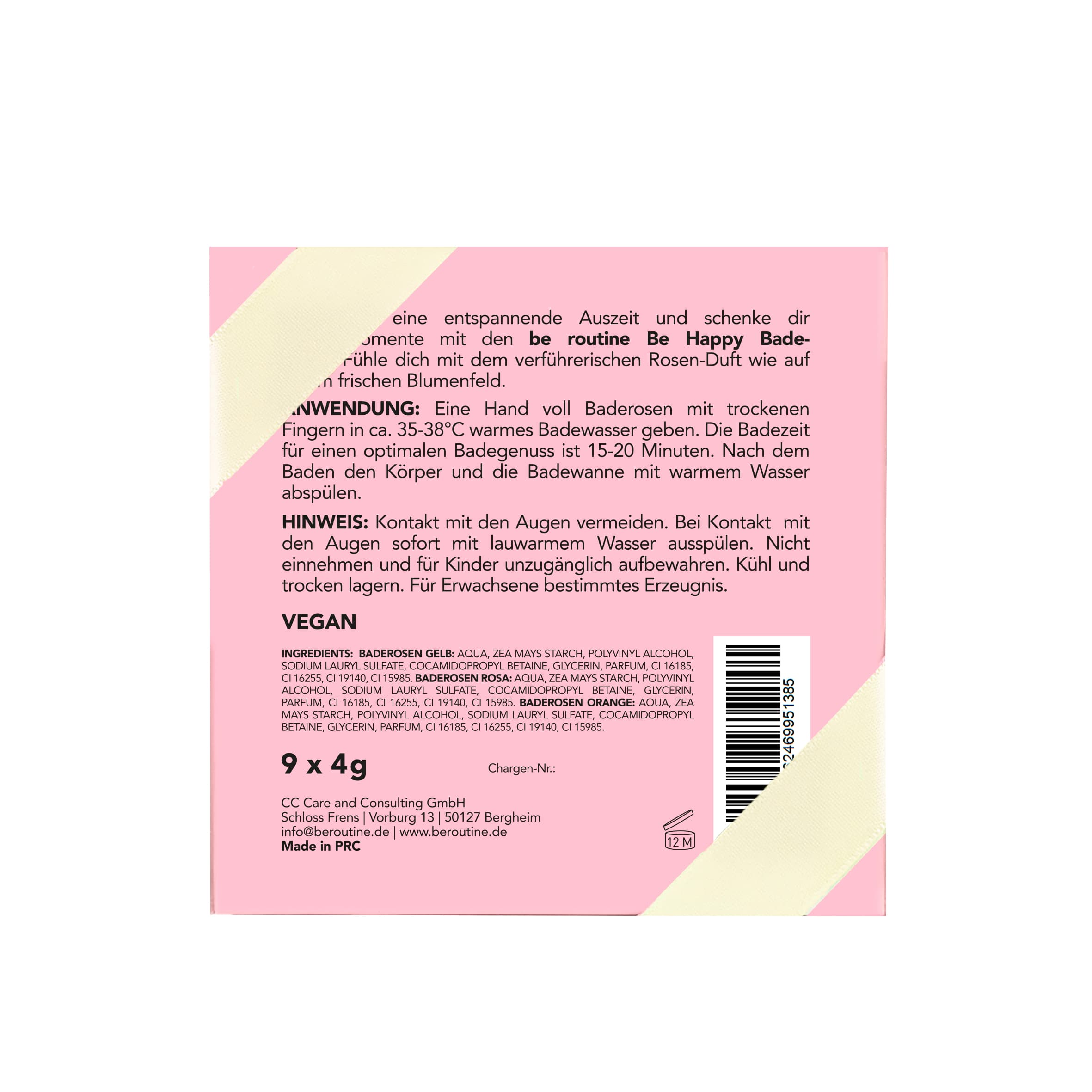 Produktbild be routine Be Happy Baderosen Geschenkpackung 2 von 2