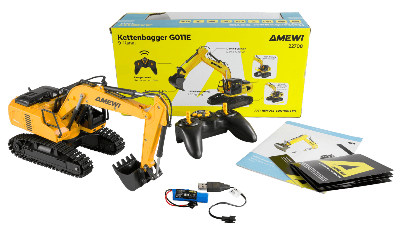 Produktbild Amewi Kettenbagger 9-Kanal 1:24 RTR 9 von 9