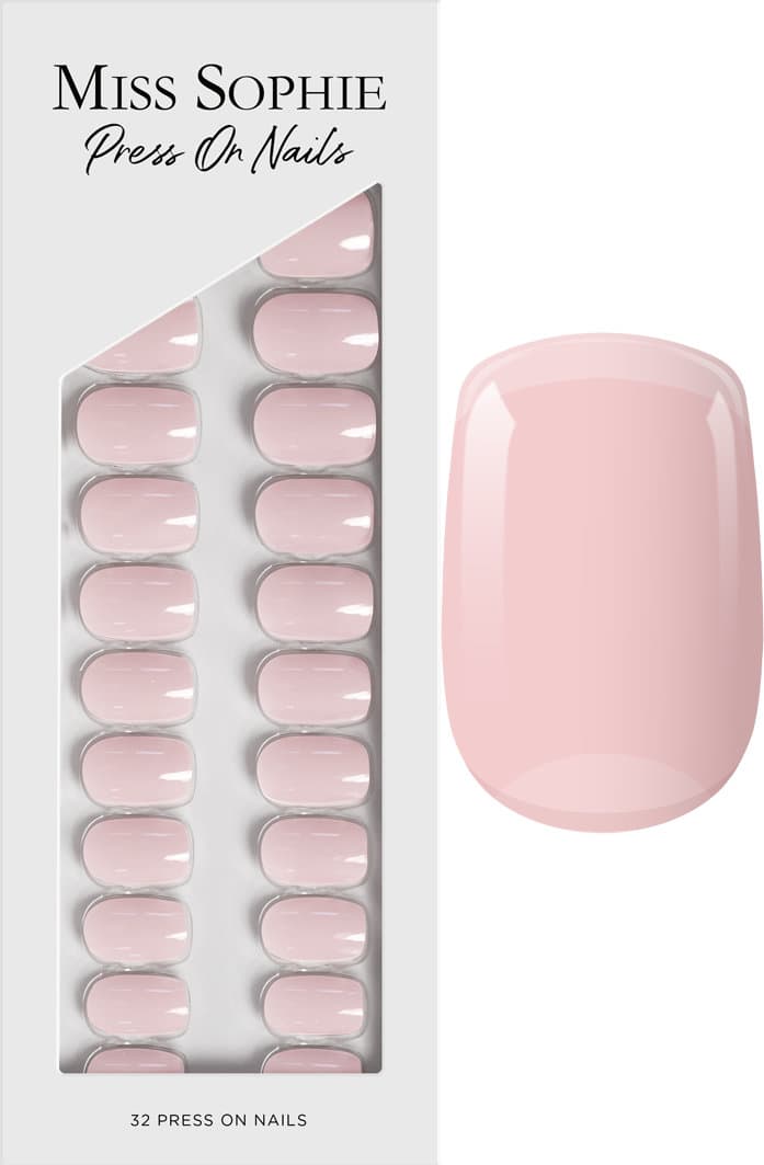 MISS SOPHIE Press On Nails Make Me Blush Short Square