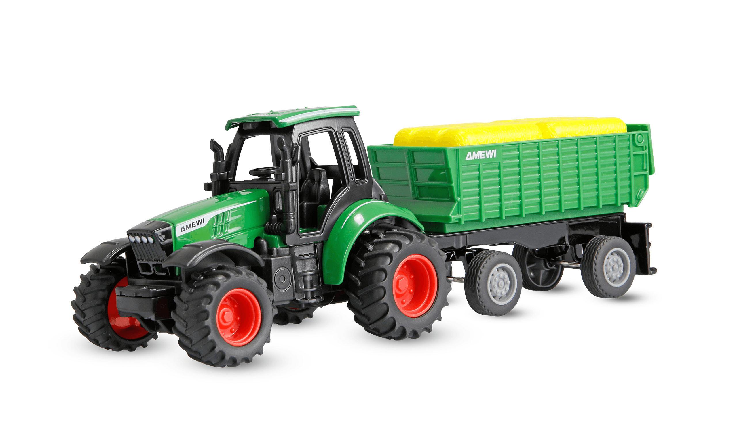 Amewi RC Traktor aus Metall mit Anhänger 1:64 RTR grün