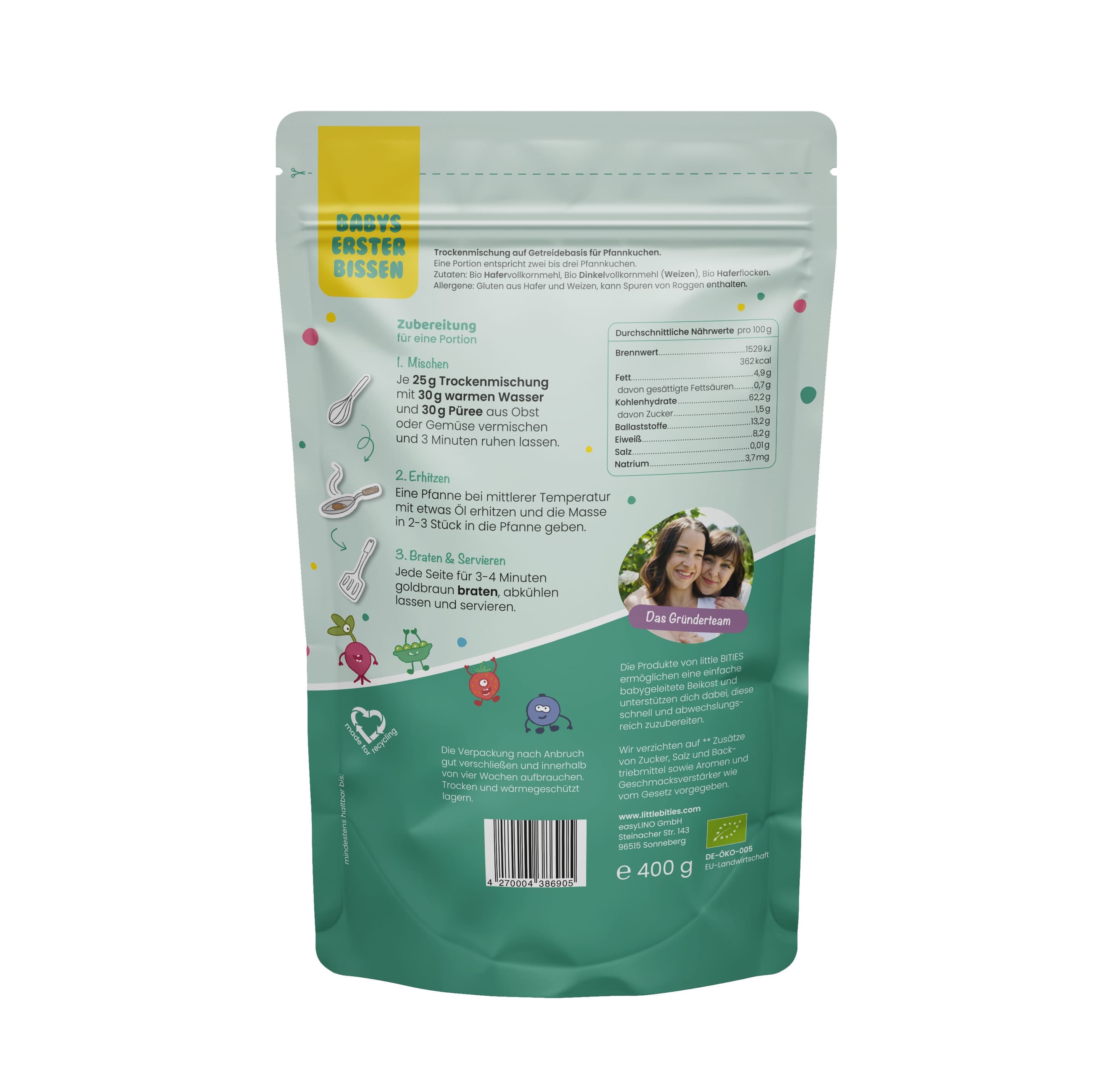 Produktbild little BITIES Bio Babys erster Bissen Pfannkuchen 2 von 2