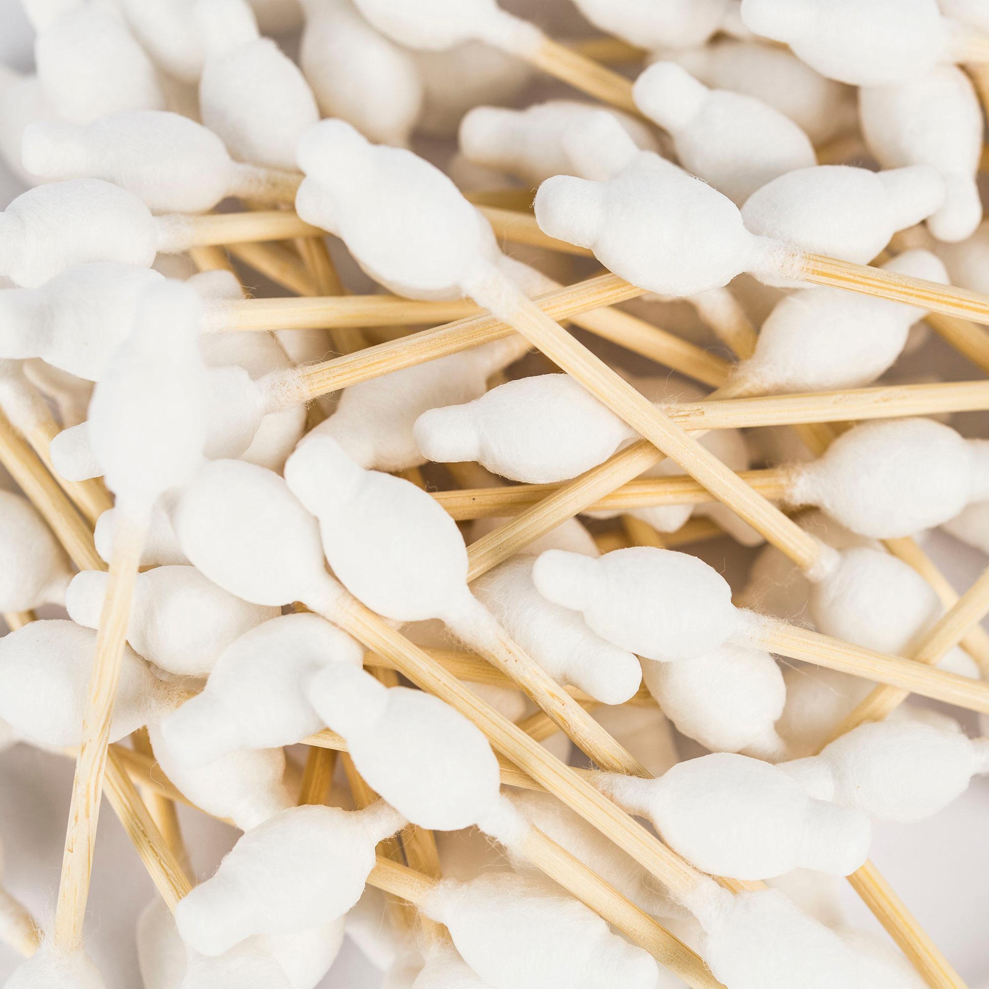 Produktbild pandoo Bambus-Wattestäbchen für Babys m. Sicherheitskopf 4 von 6