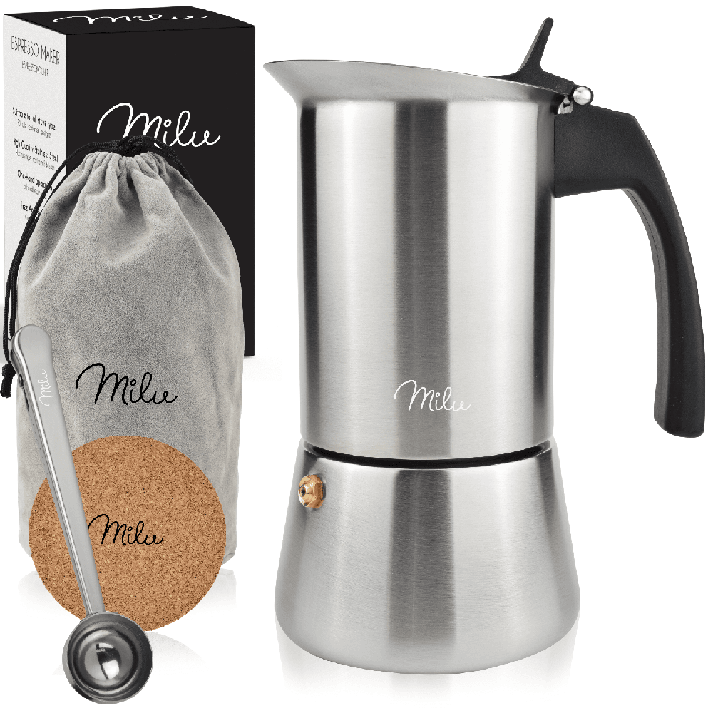 Produktbild Milu Edelstahl Induktion Espressokocher-Set 6-tlg. 5 von 5