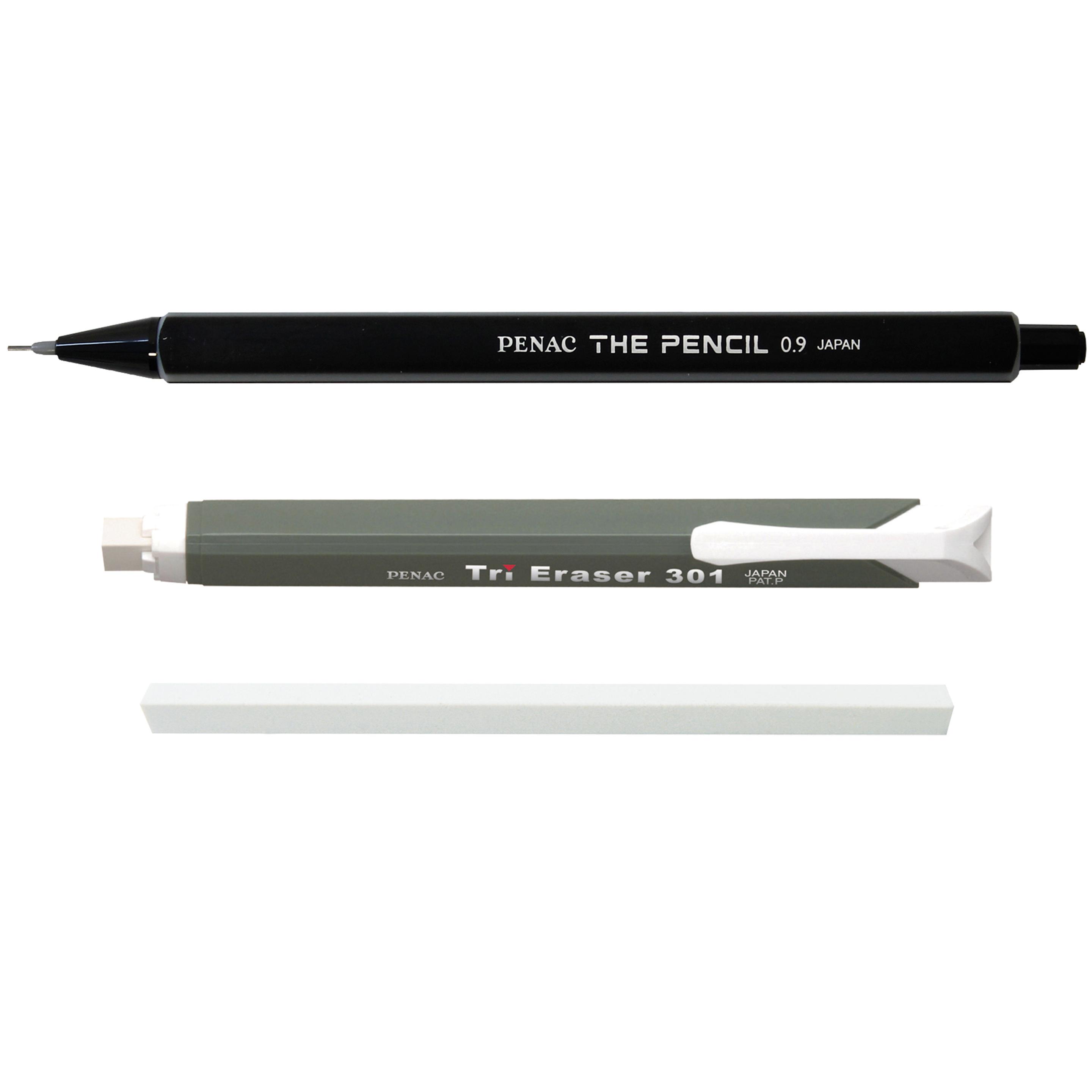 Penac THE PENCIL SET - Druckbleistift&Druckradierstift schwarz