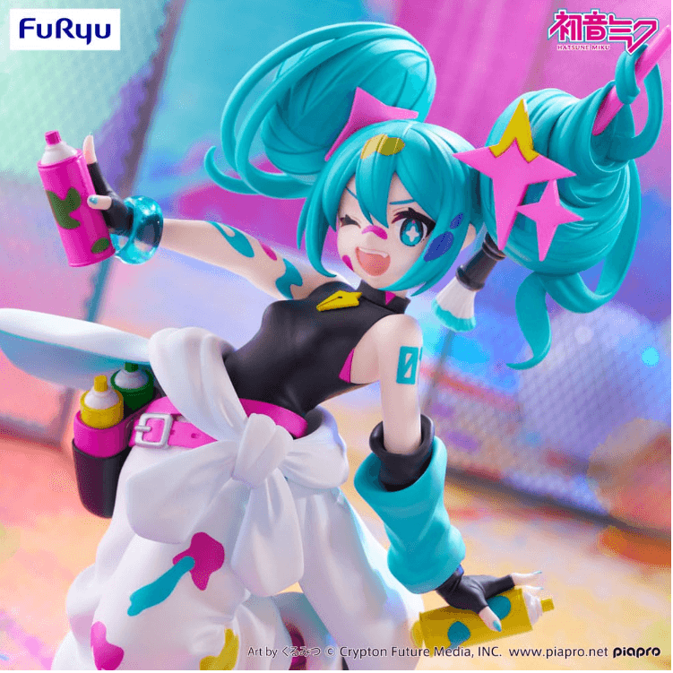 FuRyu Hatsune Miku Paint Girl Trio-Try-iT PVC-Statue, 19 cm