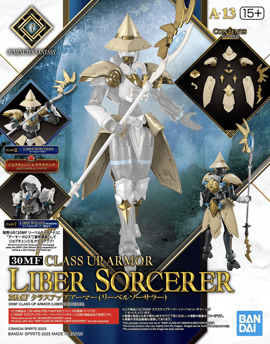 Bandai 30 Minutes Fantasy Class Up Armor Liber Sorcerer – Rüstungs- & Waffenset