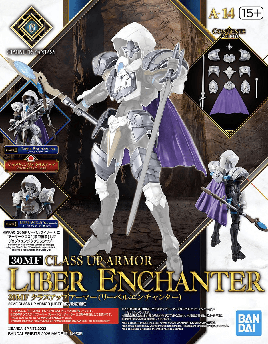 Bandai 30 Minutes Fantasy Class Up Armor Liber Enchanter – Rüstungs- & Waffenset