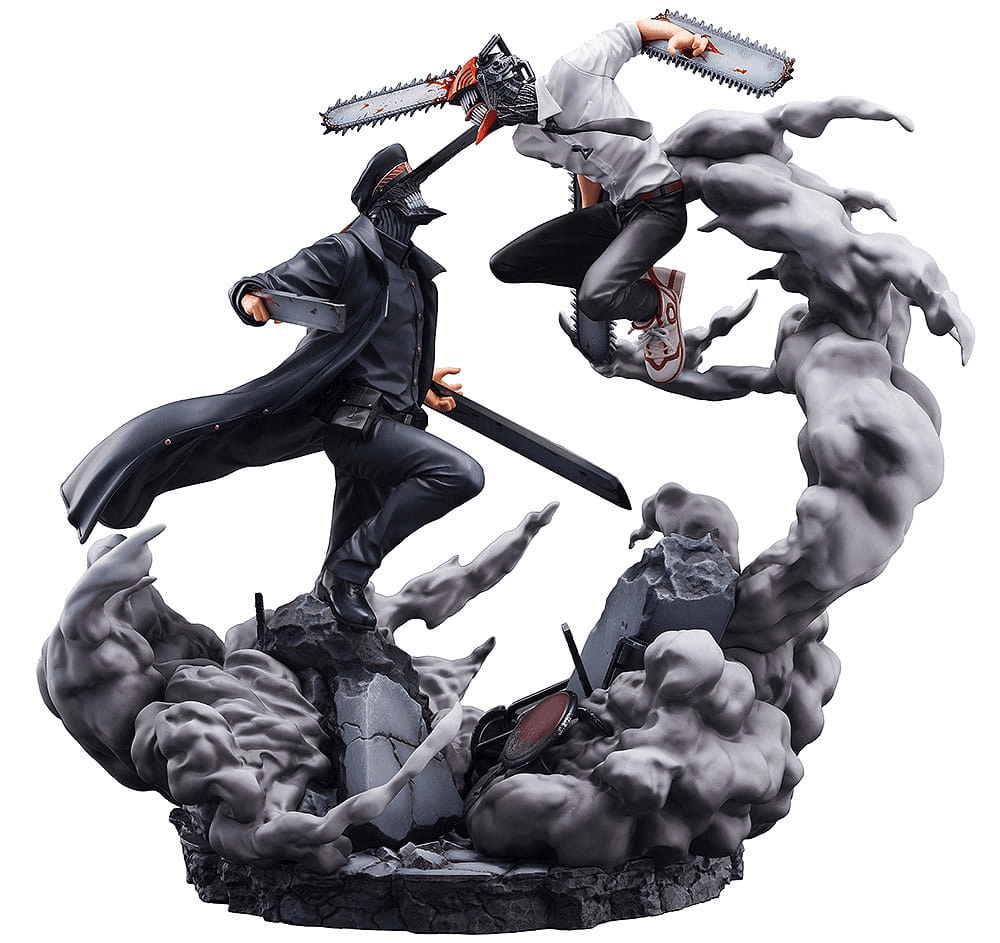 Chainsaw Man Statue Super Situation Figure Chainsaw Man vs. Samurai Sword 26 cm