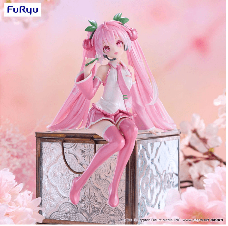 Hatsune Miku Noodle Stopper PVC Statue Sakura Miku 2024 Pearl Color Ver. 15 cm