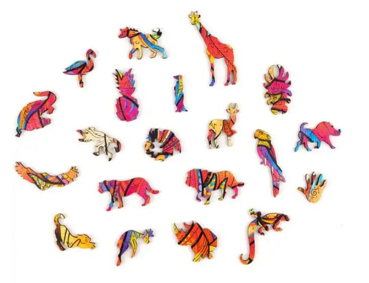 Produktbild ELLIOT UNIDRAGON - Mysterious Lion (24 x 31 cm - Größe M) Holzpuzzle - 192 Teile 4 von 8