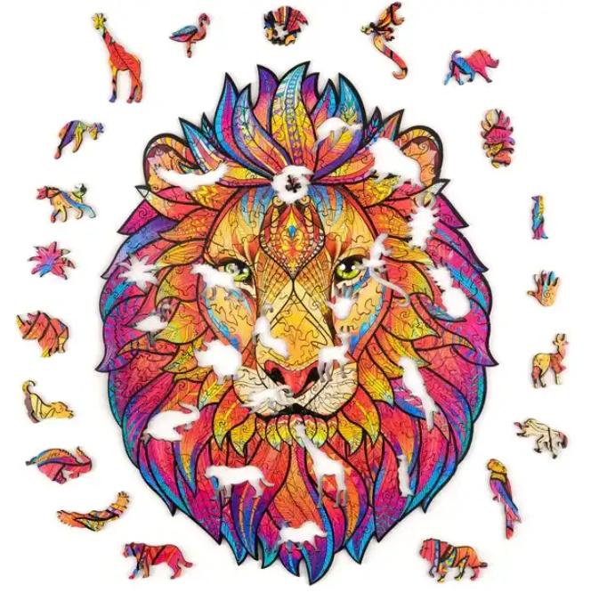 Produktbild ELLIOT UNIDRAGON - Mysterious Lion (24 x 31 cm - Größe M) Holzpuzzle - 192 Teile 5 von 8