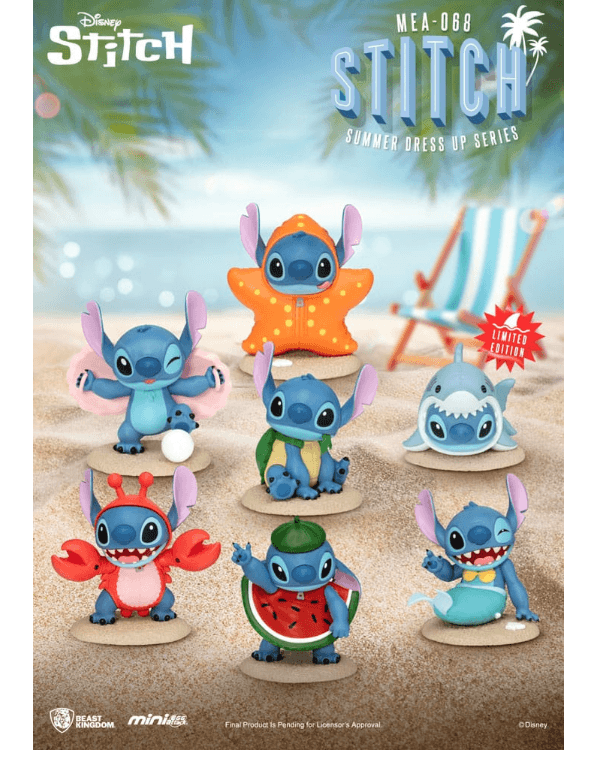 Lilo & Stitch Mini Egg Attack Figuren Stitch summer dress up Series 8 cm Sortiment (6) (Keine Auswahl möglich)