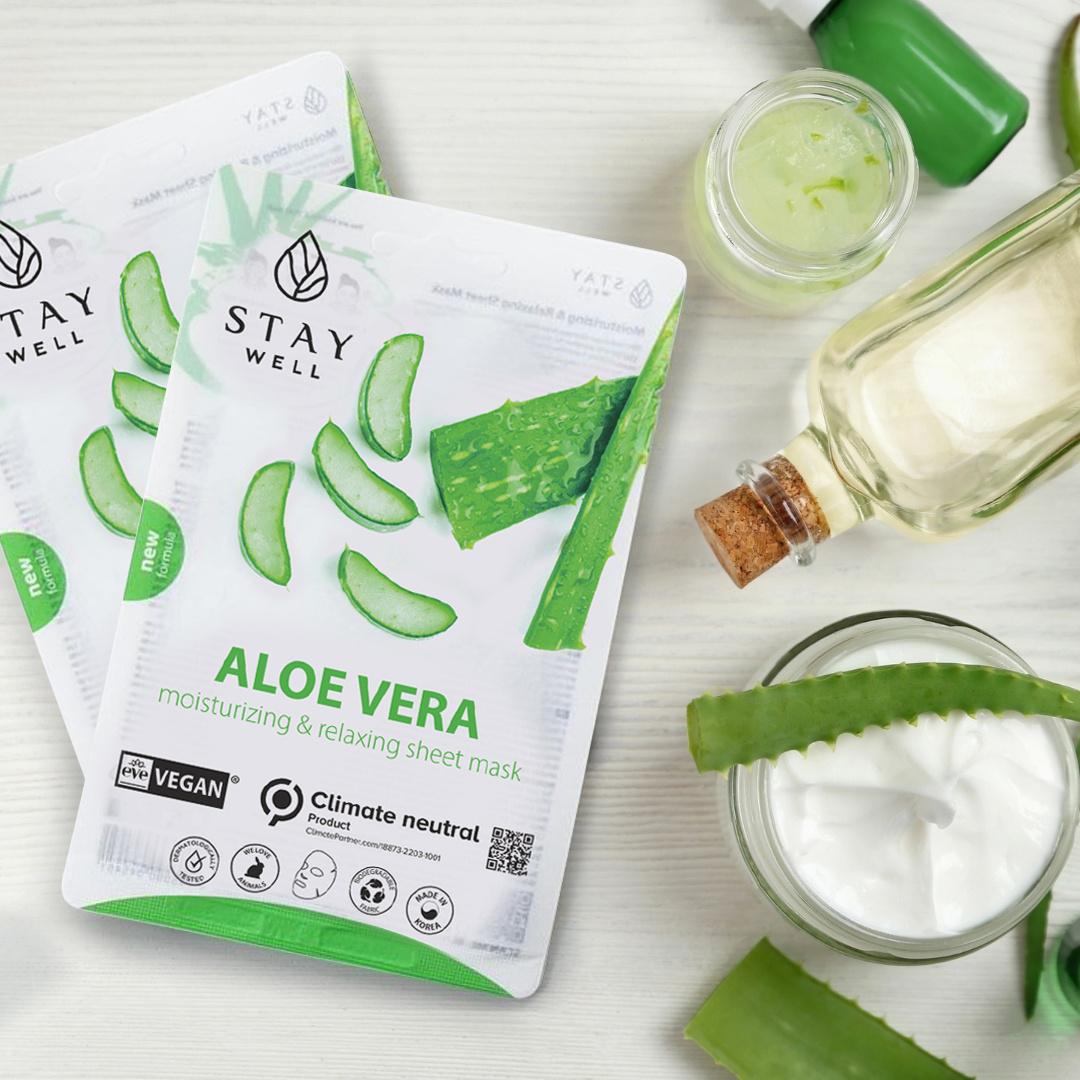 Produktbild STAY WELL Vegan sheet mask - ALOE 3 von 5
