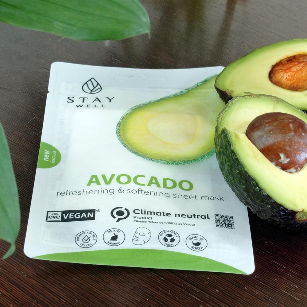 Produktbild STAY WELL Vegan sheet mask - AVOCADO 3 von 5